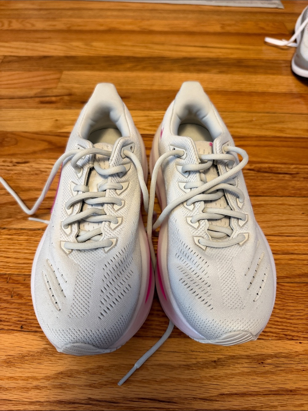 Brooks Women's White and Pink Running Shoes